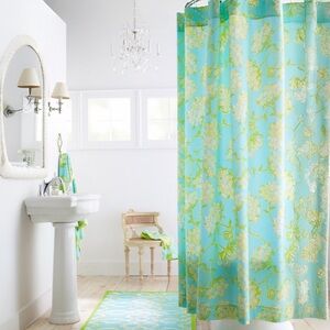 Lilly Pulitzer Sister Florals Shower Curtain Garnet Hill Exclusive Aqua | 72x72"